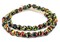 The Bead Chest Rasta Multicolor, Red, Green, Yellow - Recycled Glass Beads 14mm – Large Hole 26-Inch Strand, Handmade African Fair Trade Fused Beads for Jewelry & Crafts I Approximately 40 Beads